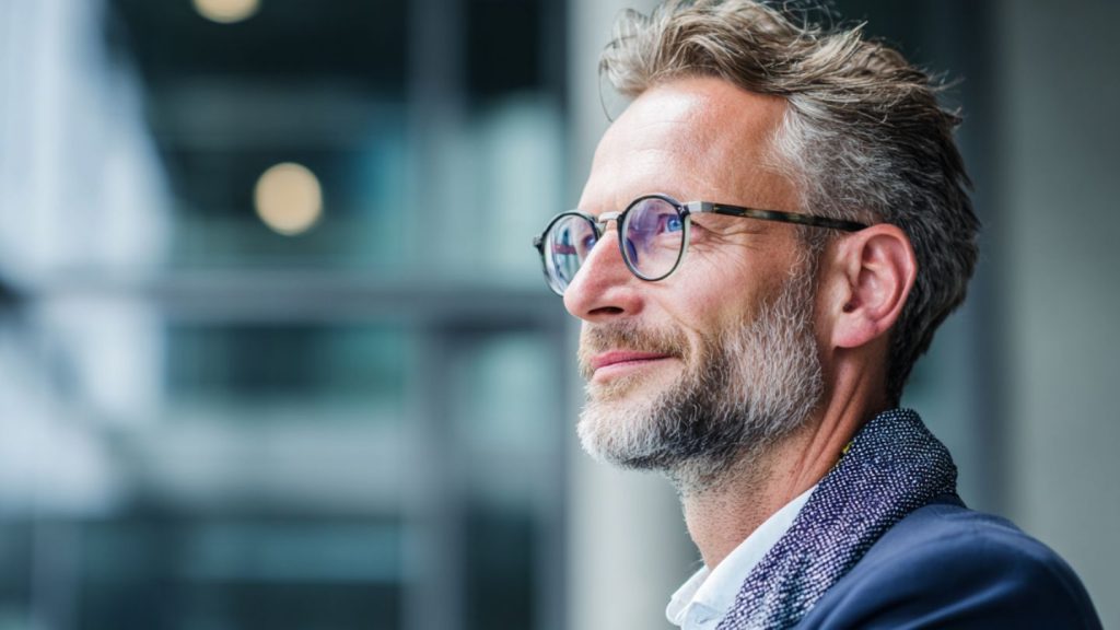 Eine Führungskraft, die ihren Blick auf ein Ziel richtet